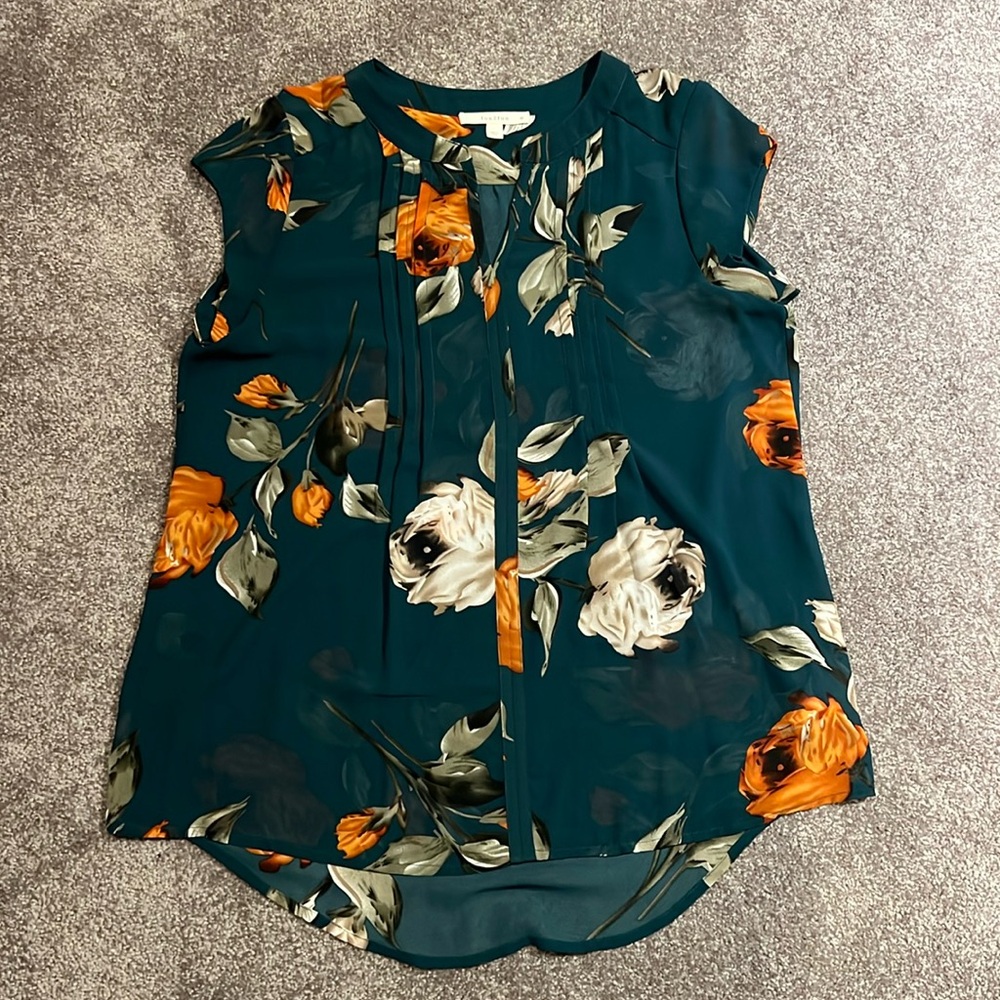 Fun2fun hunter green blouse, size M